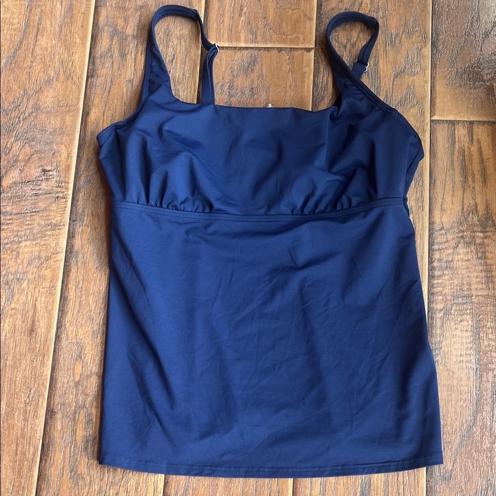 Lands End Navy Women’s Tank Top with Adjustable Straps - Size 14